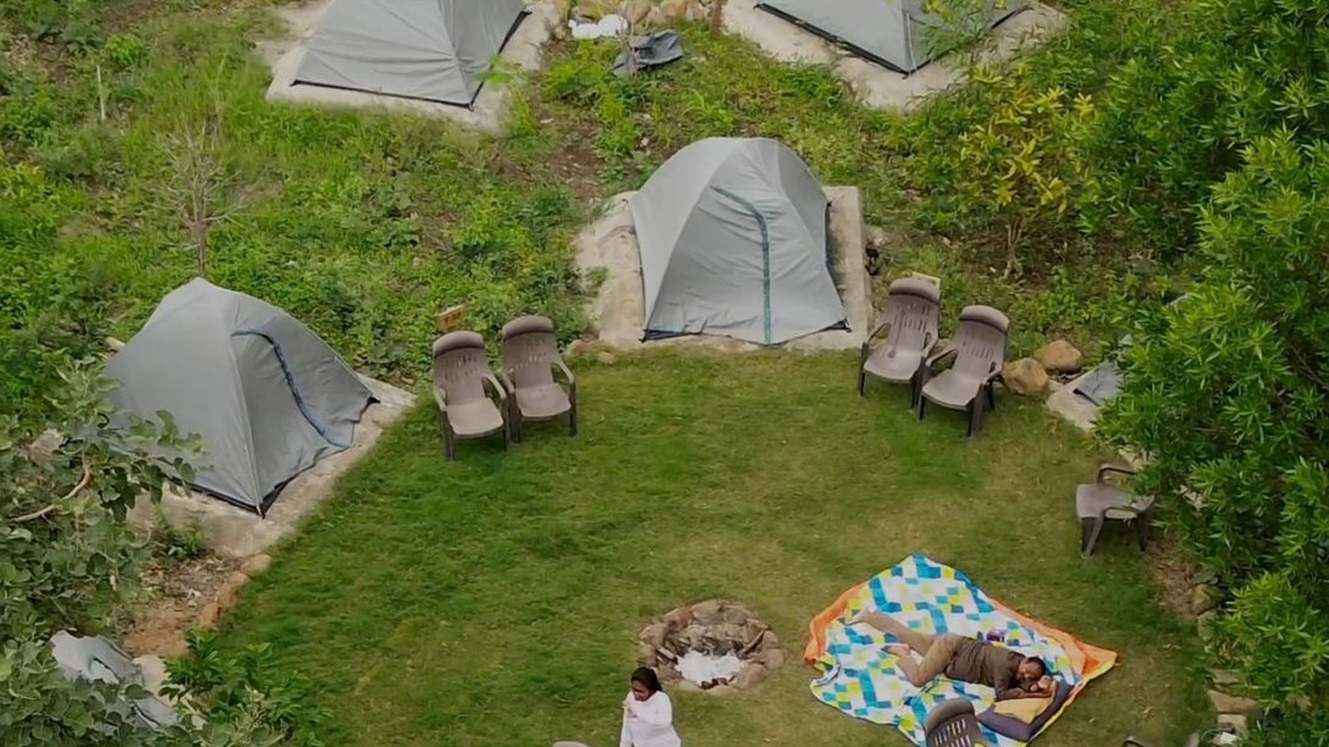Camping tents at Ananthagiri Hills, Vikarabad